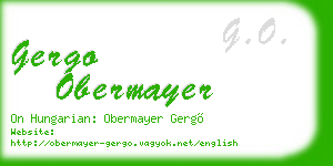 gergo obermayer business card